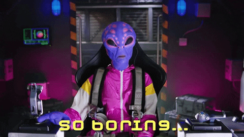 Yawning Tired Alien GIF