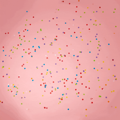 Yay Balloon Letters Flashing Animated Confetti GIF