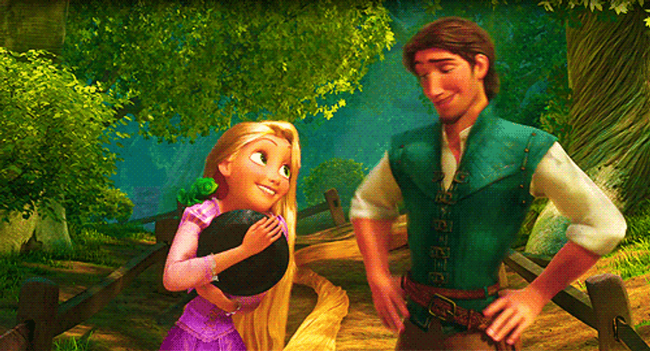 Yay Excited Rapunzel Flynn Tangled Movie GIF