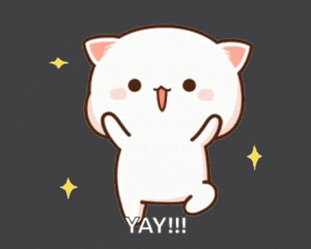 Yay Happy Dance Spinning Mika Cat GIF
