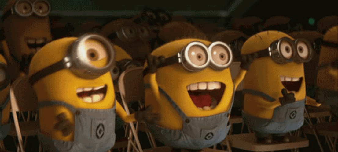 Yay Happy Minions Cheering Reaction GIF