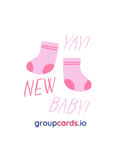 Yay New Baby Pink Socks Card