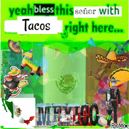 Yeah Bless This Señor Tacos Poster