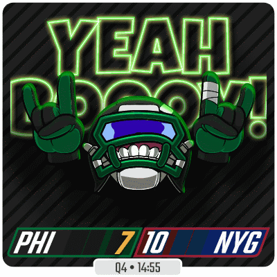 Yeah Doom Poster With Football Helmet GIF