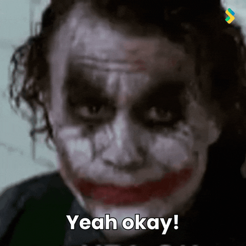 Yeah Okay Heath Ledger Joker GIF