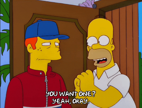 Yeah Okay Sinister Homer Simpson GIF