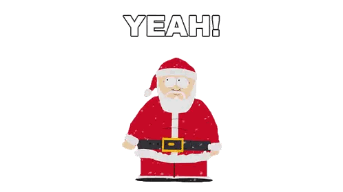 Yeah Santa Claus Sticker