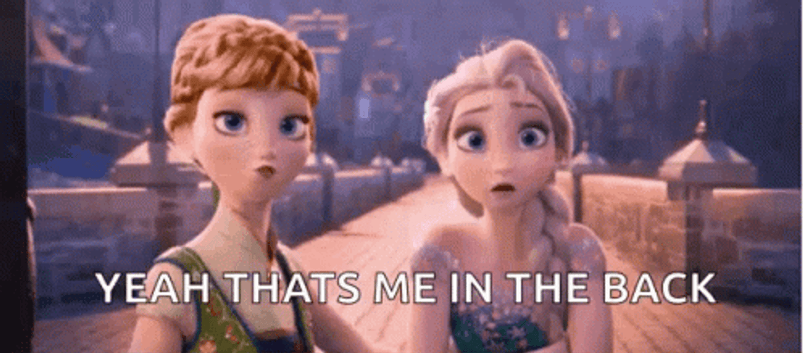 Yeah That's Me In The Back Excited Frozen Anna GIF
