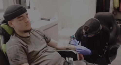 Yeat Getting A Tattoo GIF