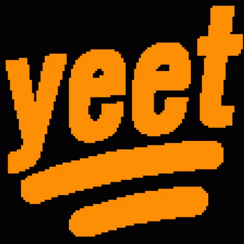 Yeet Colorful Text Flash GIF