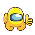 Yellow Among Us Approve Agree GIF