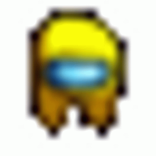 Yellow Among Us Blur Effect GIF
