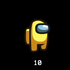 Yellow Among Us Countdown GIF