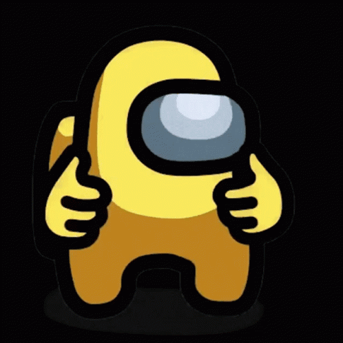 Yellow Among Us Dancing Clapping GIF