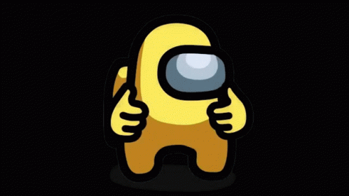 Yellow Among Us Dancing GIF