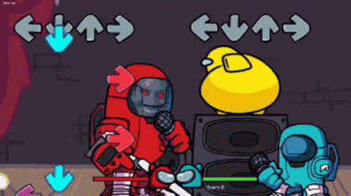 Yellow Among Us Rock And Roll GIF