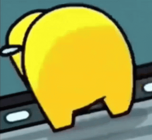 Yellow Among Us Speedy Twerk GIF