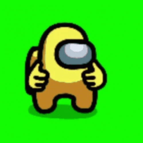 Yellow Among Us Stomping Feet GIF