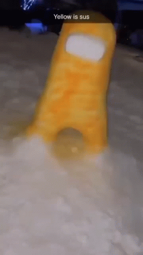 Yellow Among Us Three Sixty View GIF