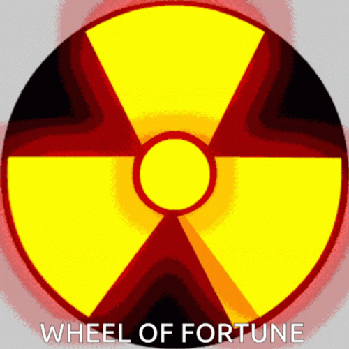 Yellow And Black Spinning Wheel Of Fortune GIF