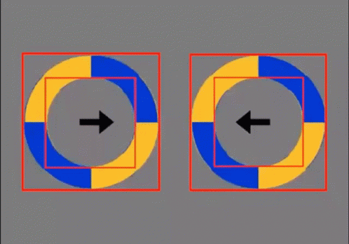 Yellow And Blue Circular Optic GIF