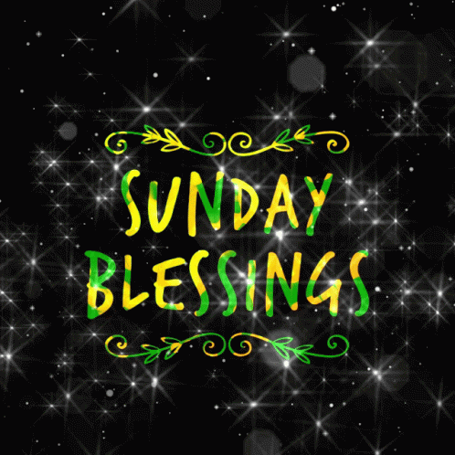 Yellow and Green Sunday Blessings on Black