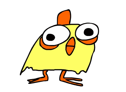 Yellow and Orange Chicken with Sunglasses