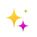 Yellow and Purple Star With Green Center