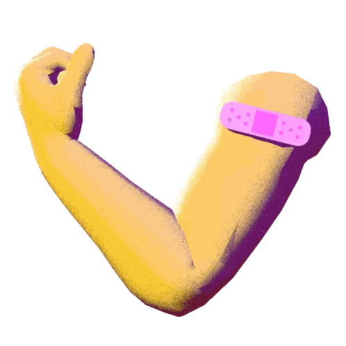 Yellow Arm with Bandage