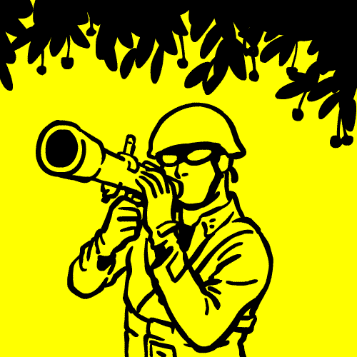 Yellow Army Fired A Cherry Bazooka GIF