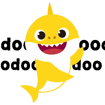 Yellow Baby Shark With Doo Doo Text