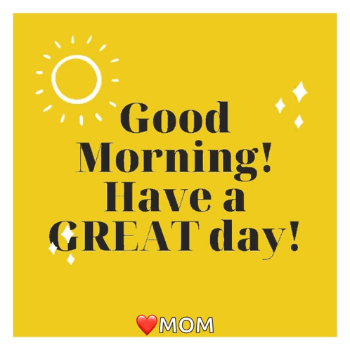 Yellow Background Good Morning Have A Great Day GIF