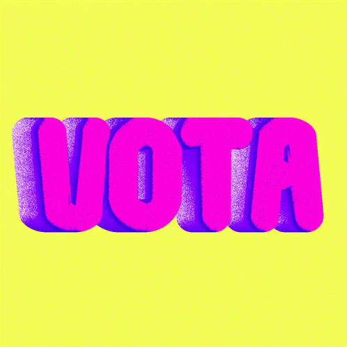 Yellow Background Purple Letters Vota