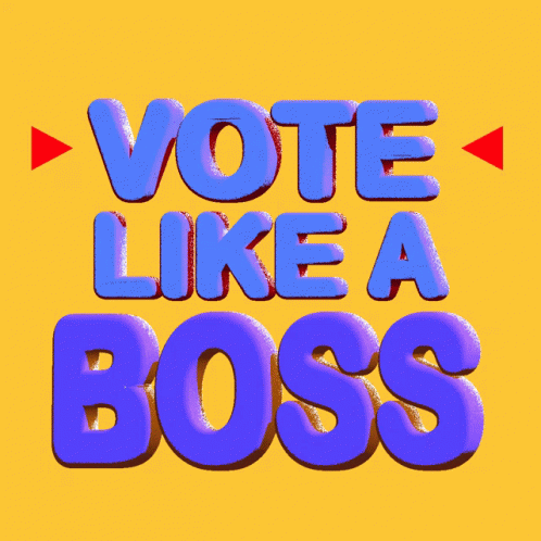 Yellow Background Vote Like a Boss