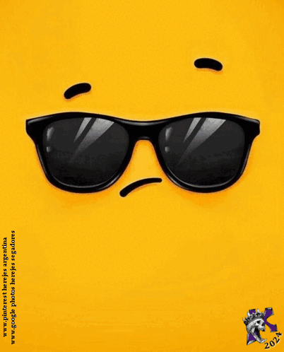 Yellow Background With Cartoon Face GIF
