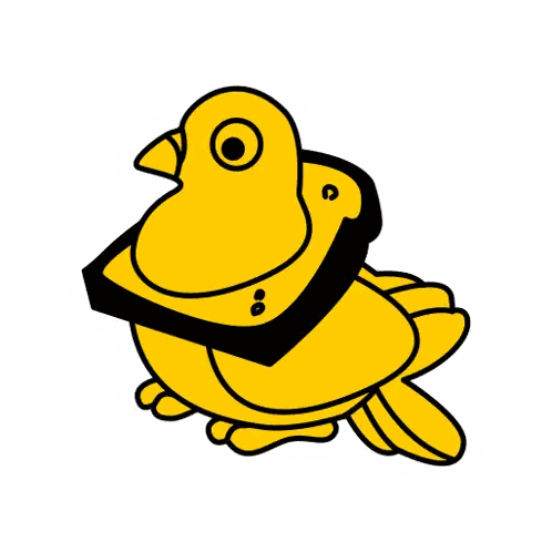 Yellow Bird Wearing Bread