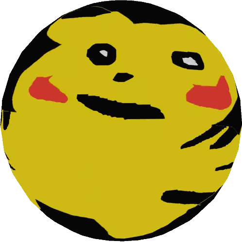 Yellow Black Pikachu Ball