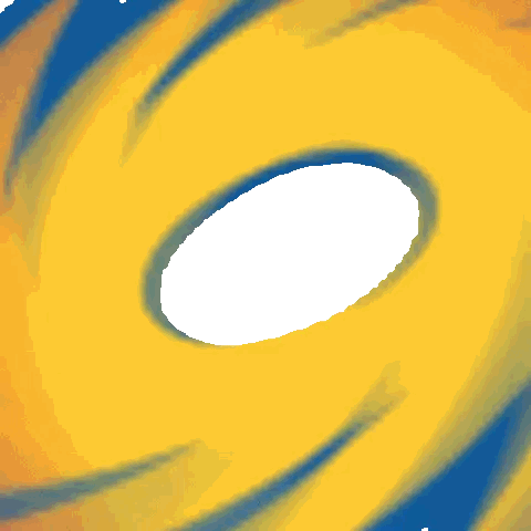 Yellow Blue Circle With White Center