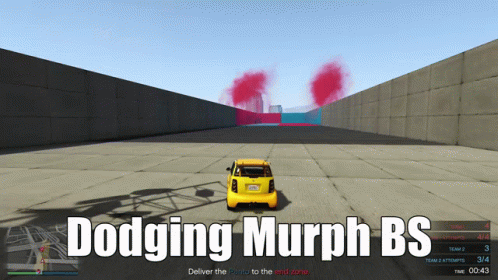 Yellow Car Driving Dodging Murph Bs