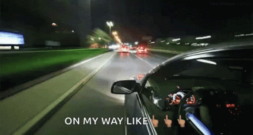 Yellow Car Driving With JCJ 912 License Plate GIF