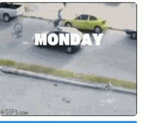 Yellow Car with Monday