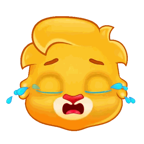 Yellow Cartoon Character Crying Tears