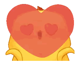 Yellow Cartoon Character With Heart Eye