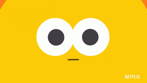Yellow Cartoon Character With Netflix Logo GIF
