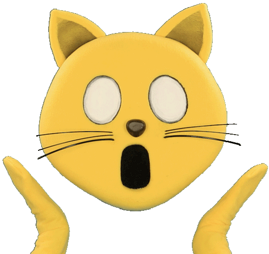 Yellow Cat Emoji Omg Reaction GIF