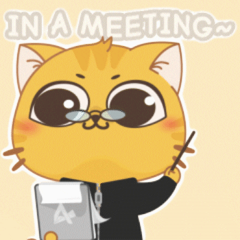 Yellow Cat Meeting GIF