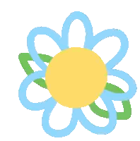 Yellow Center Blue Petal Flower