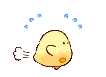 Yellow Chicken Running with Blue Bubbles