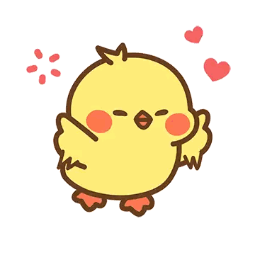 Yellow Chicken Surrounded by Hearts