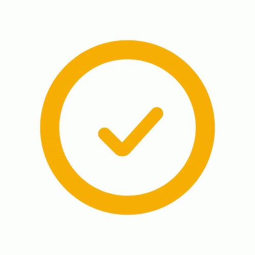 Yellow Circle With Check Mark